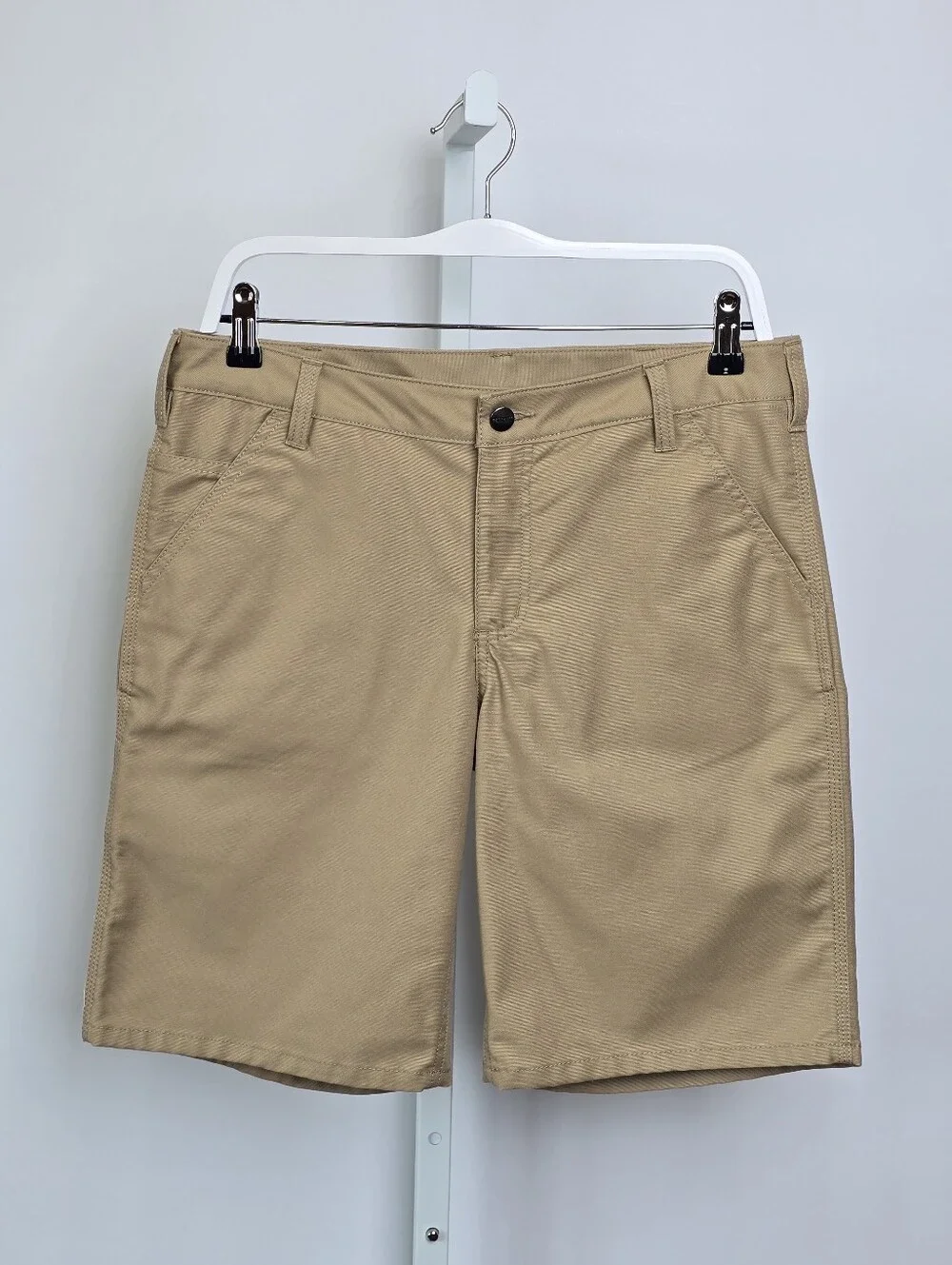 Carhartt Women's Rugged Flex Original Fit Canvas Work Shorts Khaki Size 10